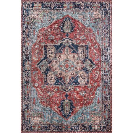 MOMENI 5 x 8 ft. Karachi-3 Rectangle Area Rug Multi Color KARACKAR-3MTI5080